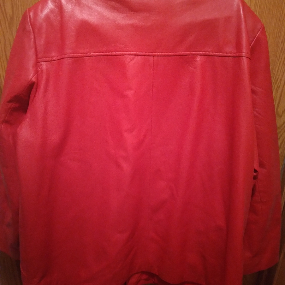 Red Leather jacket - Picture 2 of 4